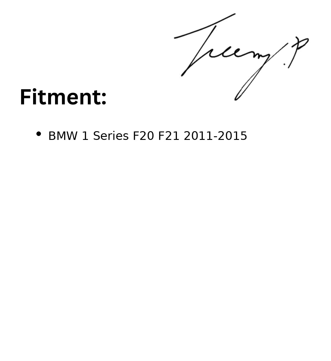 BMW 1 Series F20 F21 2011-2015 gloss black M Performance style side skirts