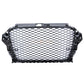 Audi S3 8V 2012 - 2016 RS Style Gloss Black Honeycomb Radiator Bumper Grille