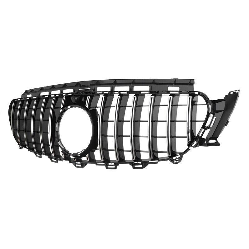 BLACK CHROME FRONT GRILLE GT PANAMERICANA STYLE FOR MERCEDES E-CLASS W213 16-20