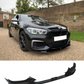 Front lip splitter spoiler body kit installed on a 2015-2018 BMW 1 Series M Sport LCI F20 / F21