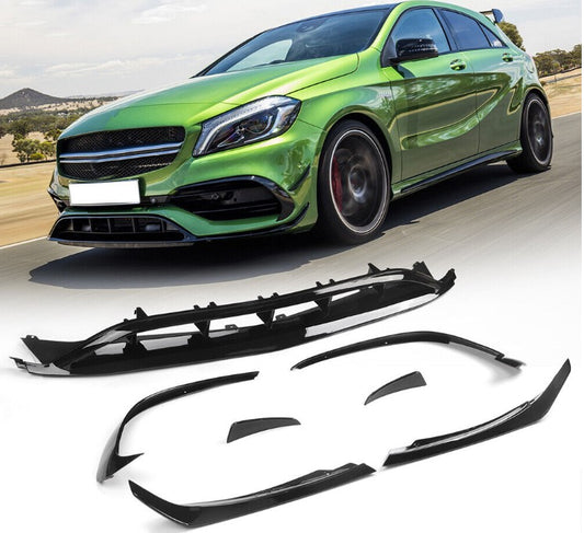 MERCEDES A CLASS W176 AMG FRONT SPLITTER SPOILER (2016-2018) COMPLETE FRONT BODYKIT