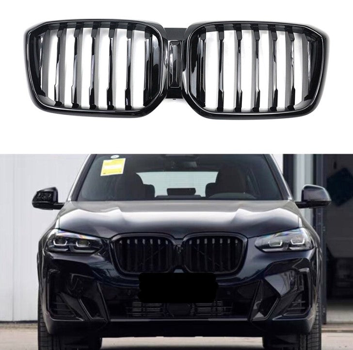 BMW Kidney Grills Front For BMW X3 G01 X4 G02 LCI (2022+) DOUBLE SLAT KIDNEY GRILLS GRILL