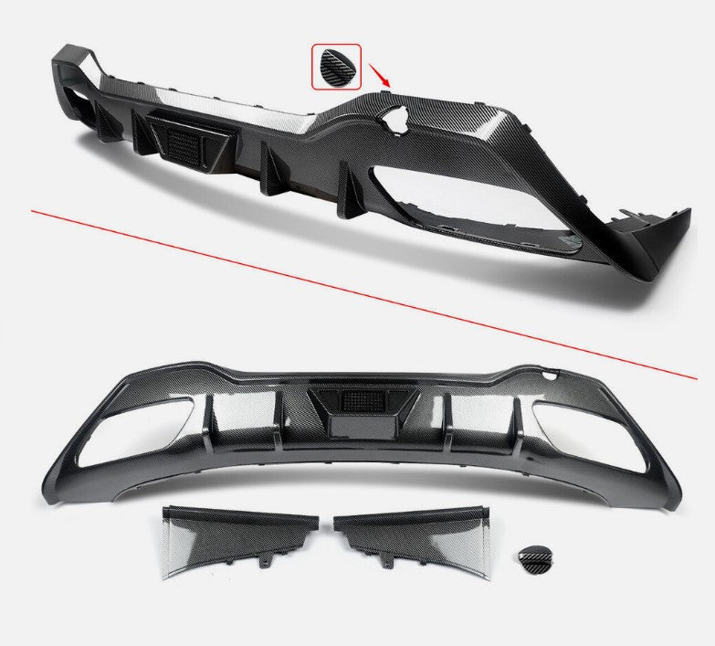 BMW 8 SERIES REAR DIFFUSER CARBON LOOK BODYKIT G16 GRAN COUPE 2019-2023