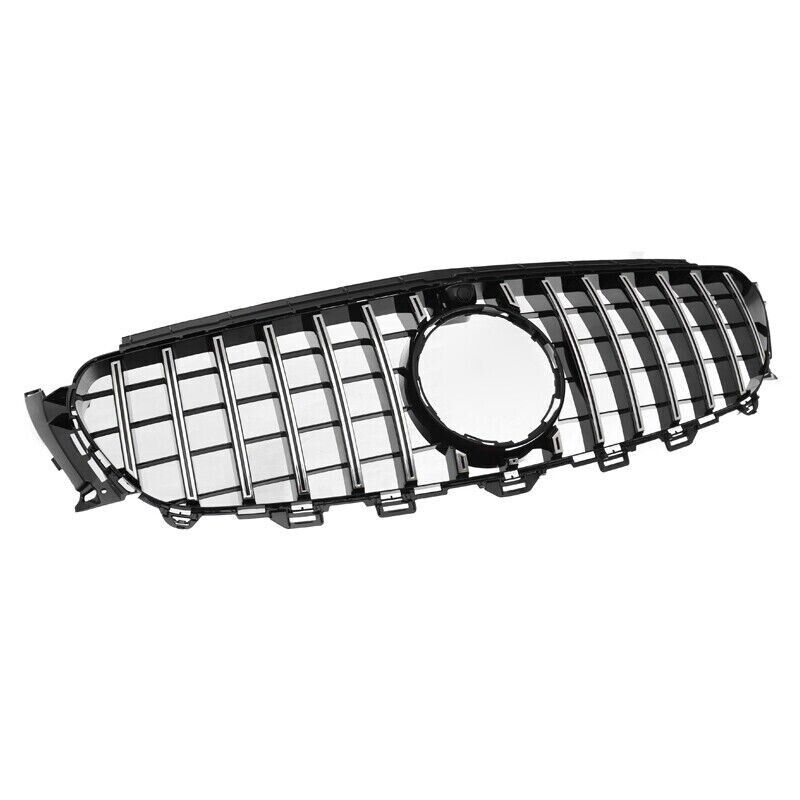 BLACK CHROME FRONT GRILLE GT PANAMERICANA STYLE FOR MERCEDES E-CLASS W213 16-20