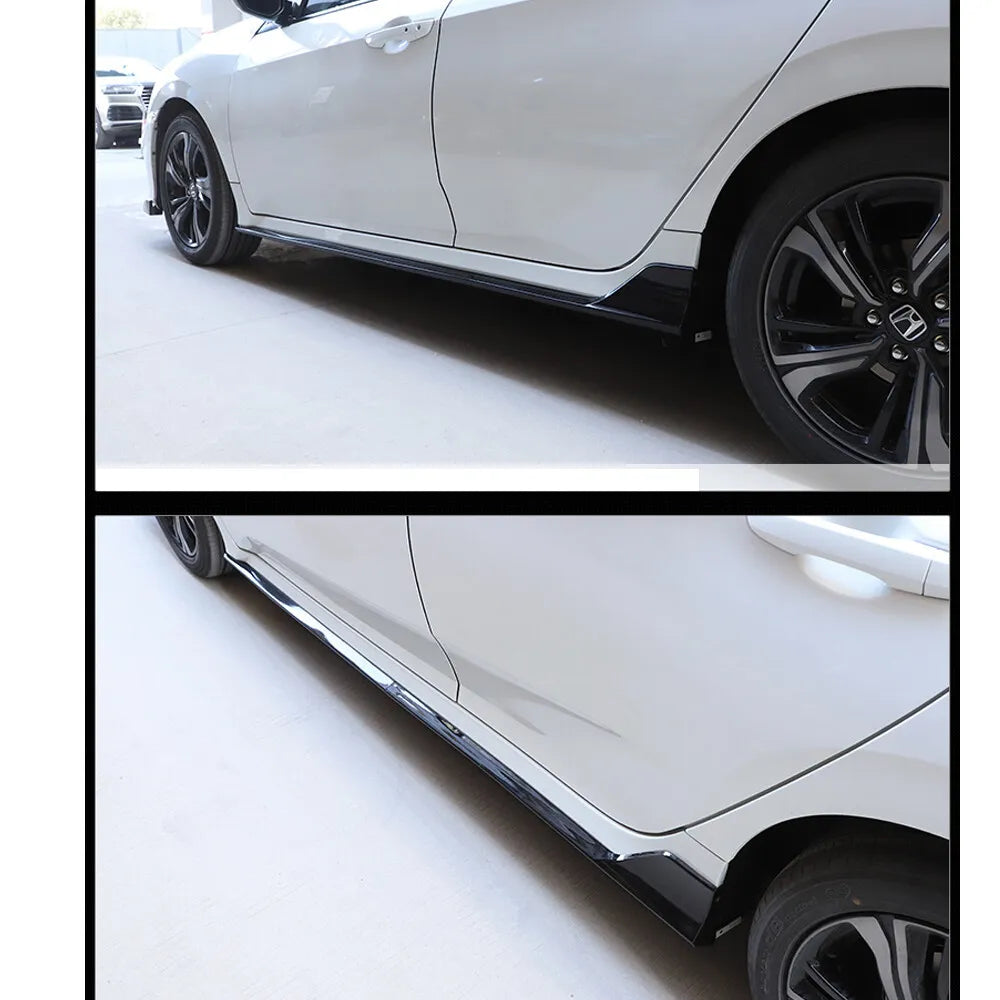 Carbon Fiber Side Skirts Extension Lip Splitter Spoiler Kit for Tesla Model 3