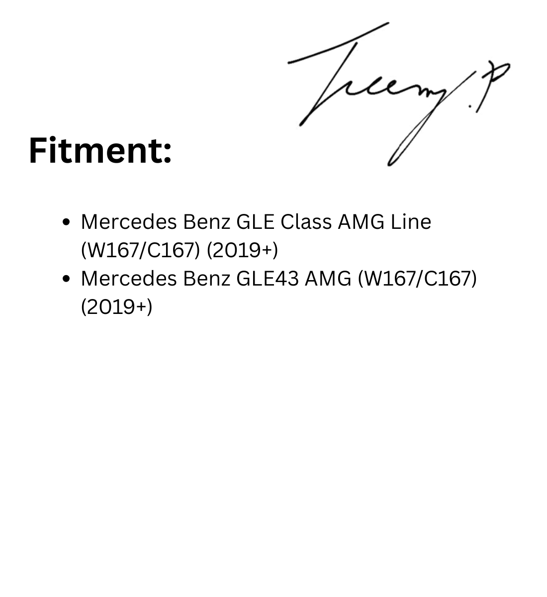 Mercedes GLE W167 C167 (2019–2023) AMG Line Front Splitter Lip Bumper Spoiler
