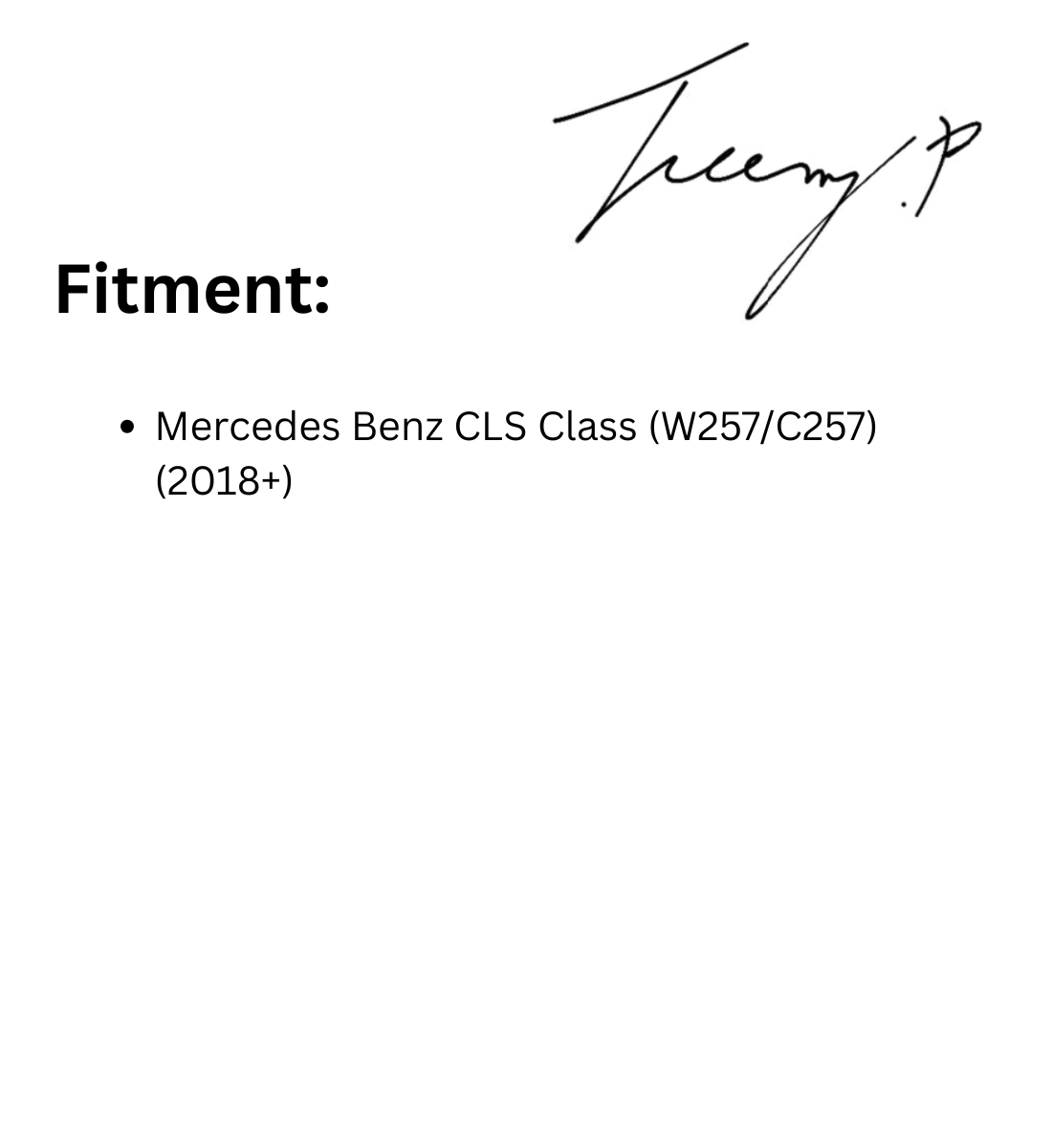 Mercedes CLS-Class W257 C257  (2018+) AMG Style Gloss Black Rear Boot Trunk Spoiler