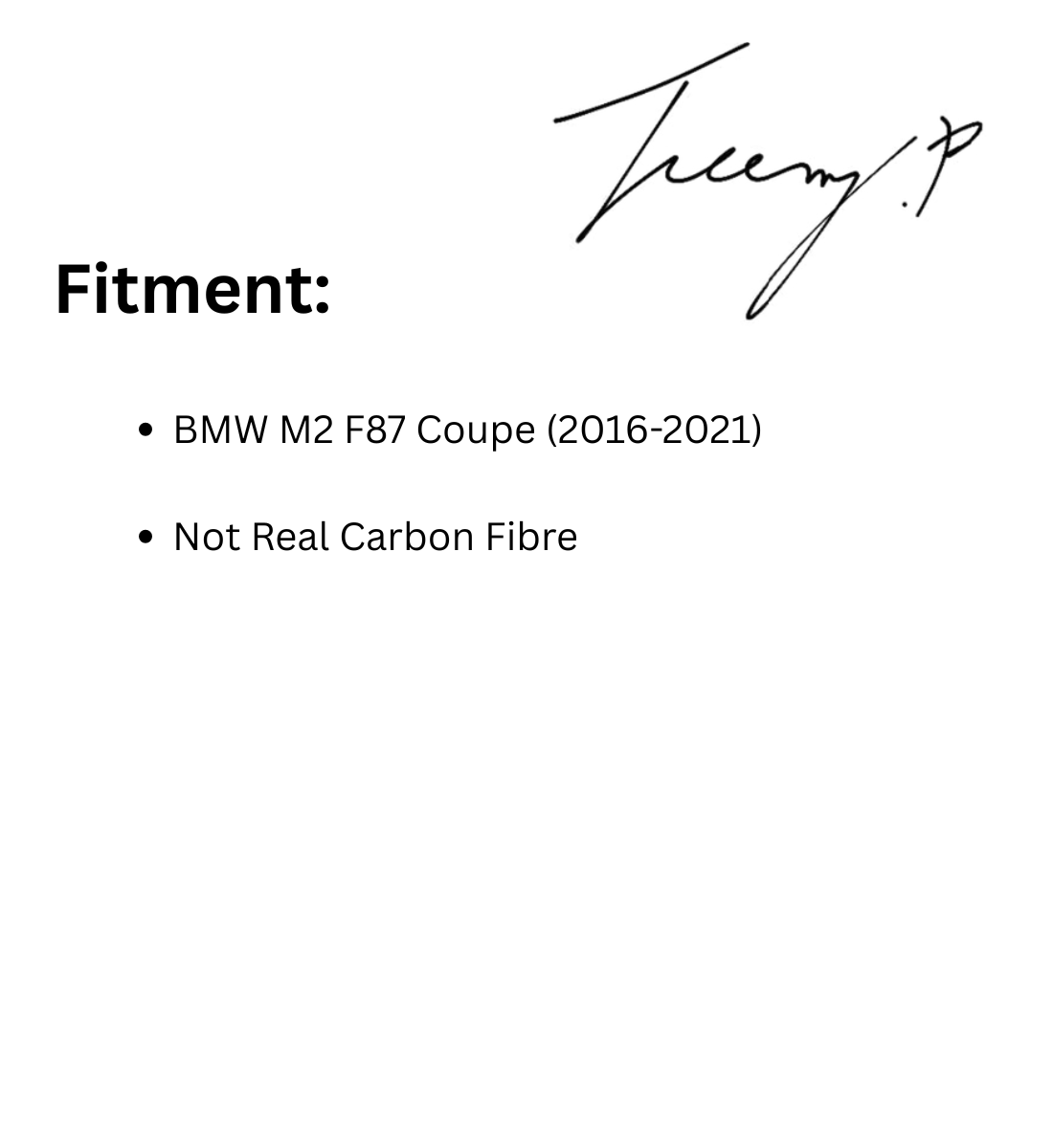 BMW M2 F87 Coupe (2016–2021) Carbon Look Rear Diffuser Spoiler