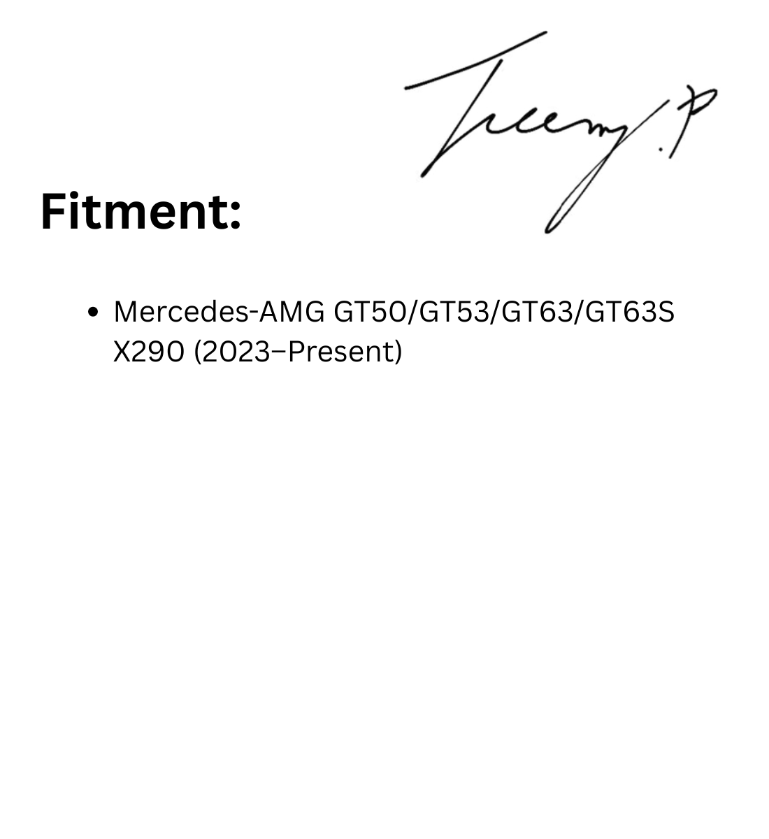 Mercedes-AMG GT50/GT53/GT63/GT63S X290 Rear Spoiler | Real Carbon Fiber (2023–Present)