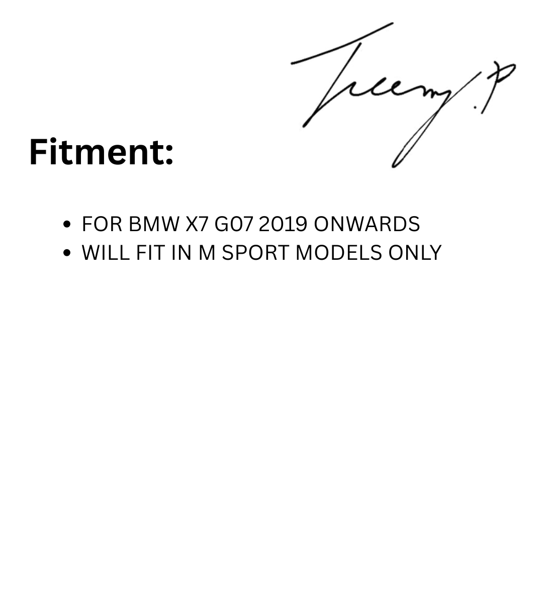 BMW X7 G07 (2019–2022) PRE-LCI M Sport Front Lip Splitter Body Kit