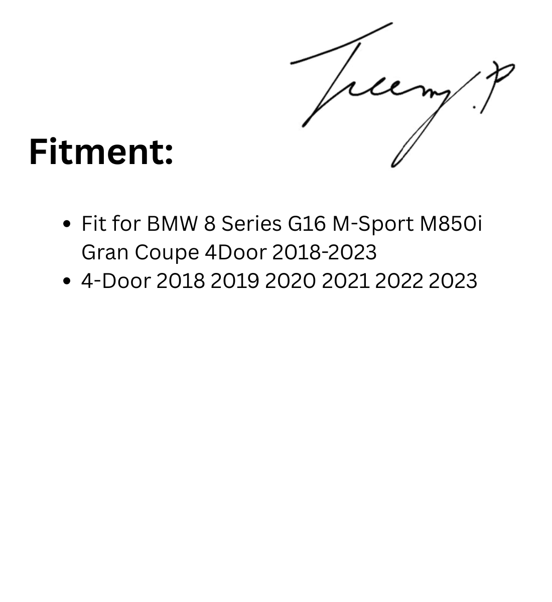 BMW 8 SERIES G16 GRAN COUPE 2019-2023 REAR DIFFUSER CARBON LOOK BODYKIT