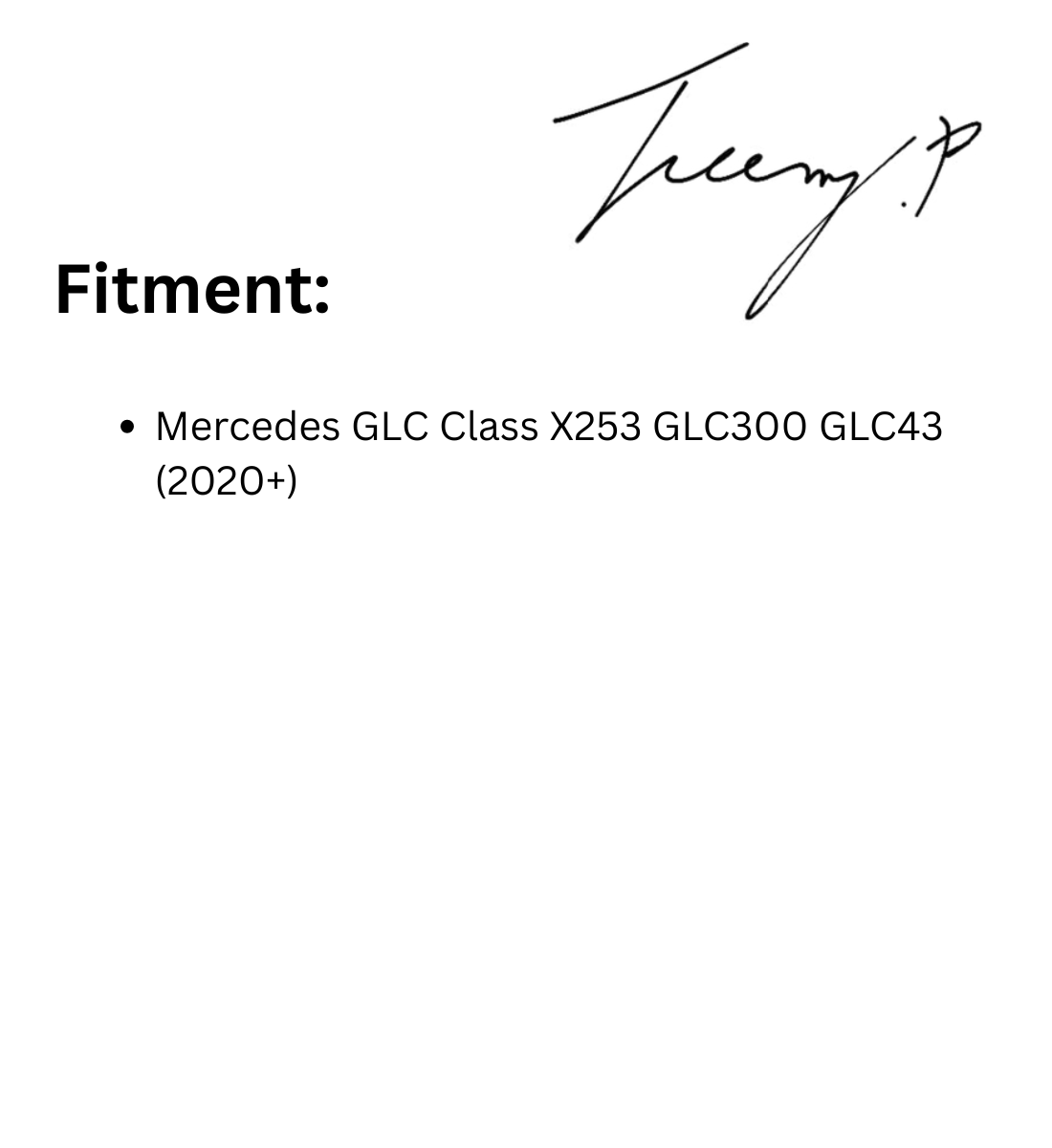 Mercedes GLC Class X253 GLC300 GLC43 (2020+) AMG Gloss Black Rear Roof Spoiler