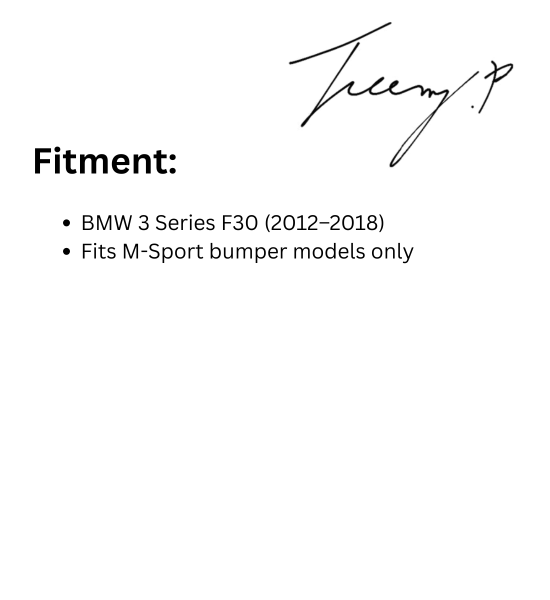 BMW F30 2012 - 2018 BODY KIT FRONT SPLITTER REAR DIFFUSER SPOILER BODYKIT