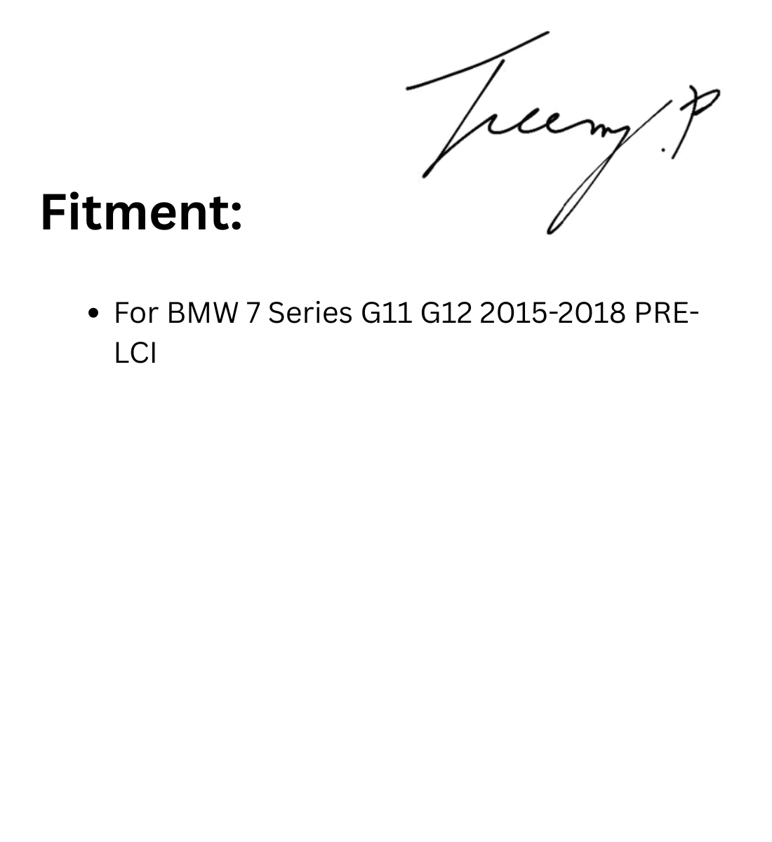 Front kidney grille installed on a 2015-2019 BMW 7 Series Pre-LCI G11 / G12