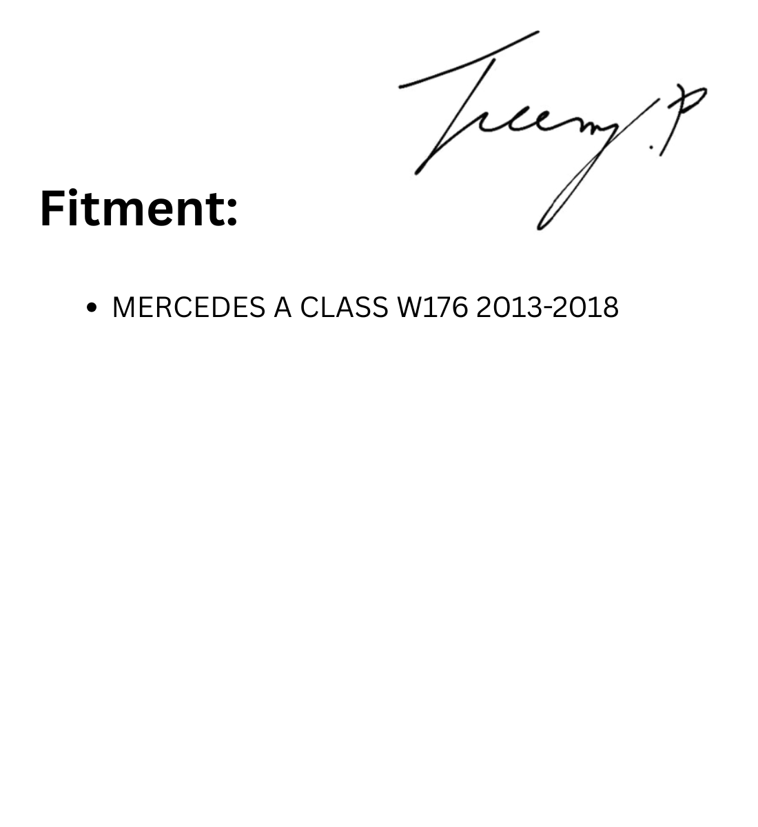 Mercedes A-class W176 (2013-2018) A35 A45 AMG Look Gloss Black Rear Roof Spoiler Lip