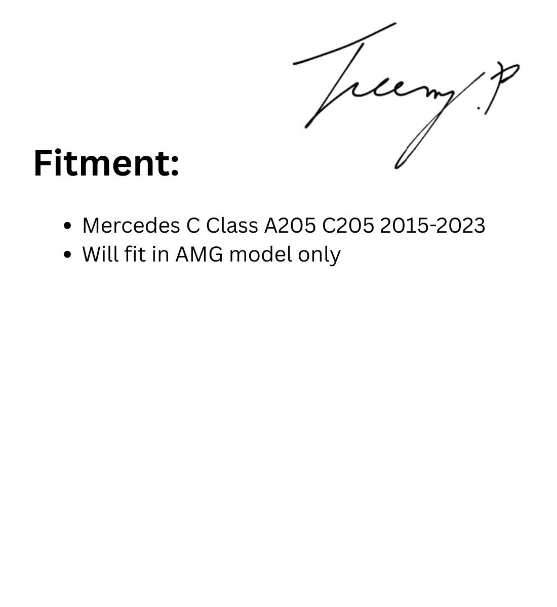 MERCEDES C CLASS A205 C205 COUPE AMG 2015 - 2023 C63 S STYLE REAR DIFFUSER WITH TAIL PIPES BODYKIT