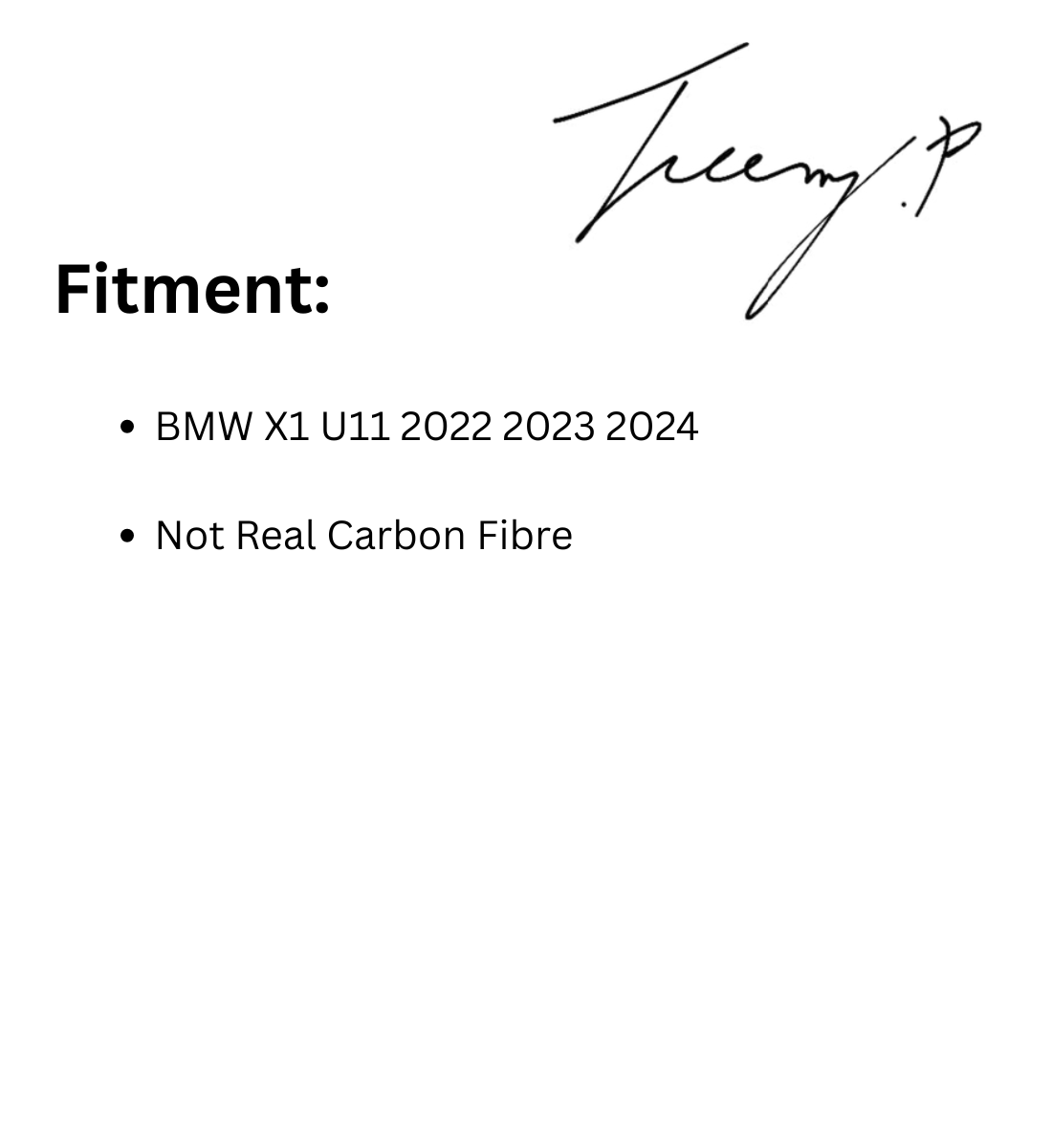 BMW X1 U11 2022 - 2024 GLOSS CARBON EFFECT M PERFORMANCE REAR ROOF SPOILER WING LIP