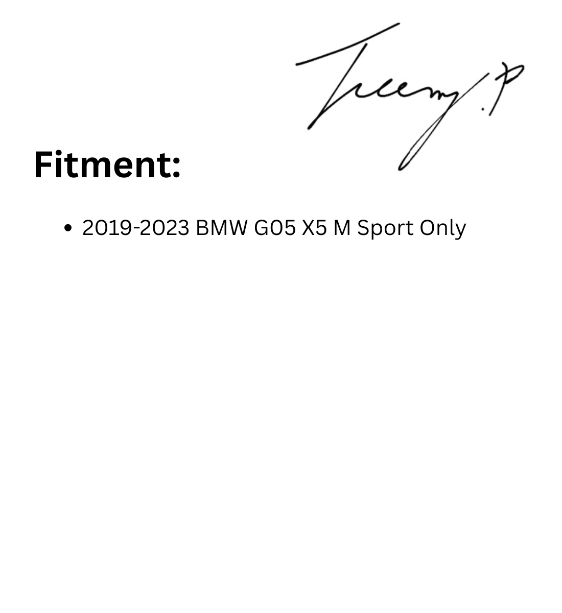 BMW X5 G05 2019-2023 4 Piece Gloss Black Front Splitter Kit Spoiler Lip Body Kit