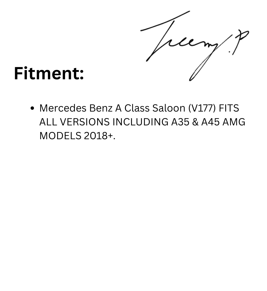 MERCEDES A CLASS W177 AMG (2018+) REAR BOOT SPOILER BODYKIT