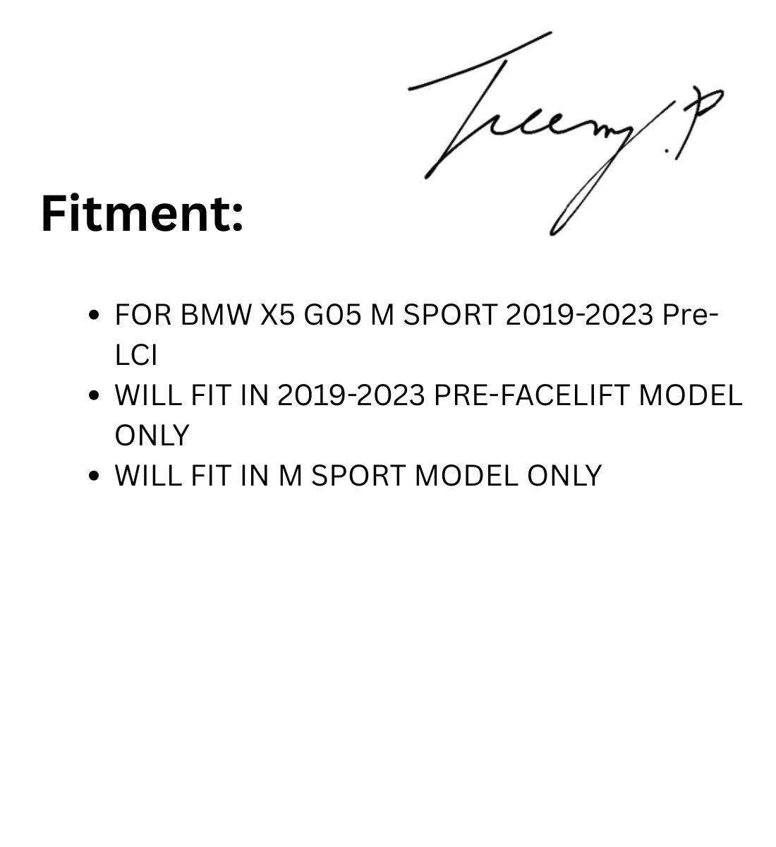 BMW X5 G05 2019-2023 FRONT SPLITTER M SPORT FRONT LIP SPOILER BODYKIT
