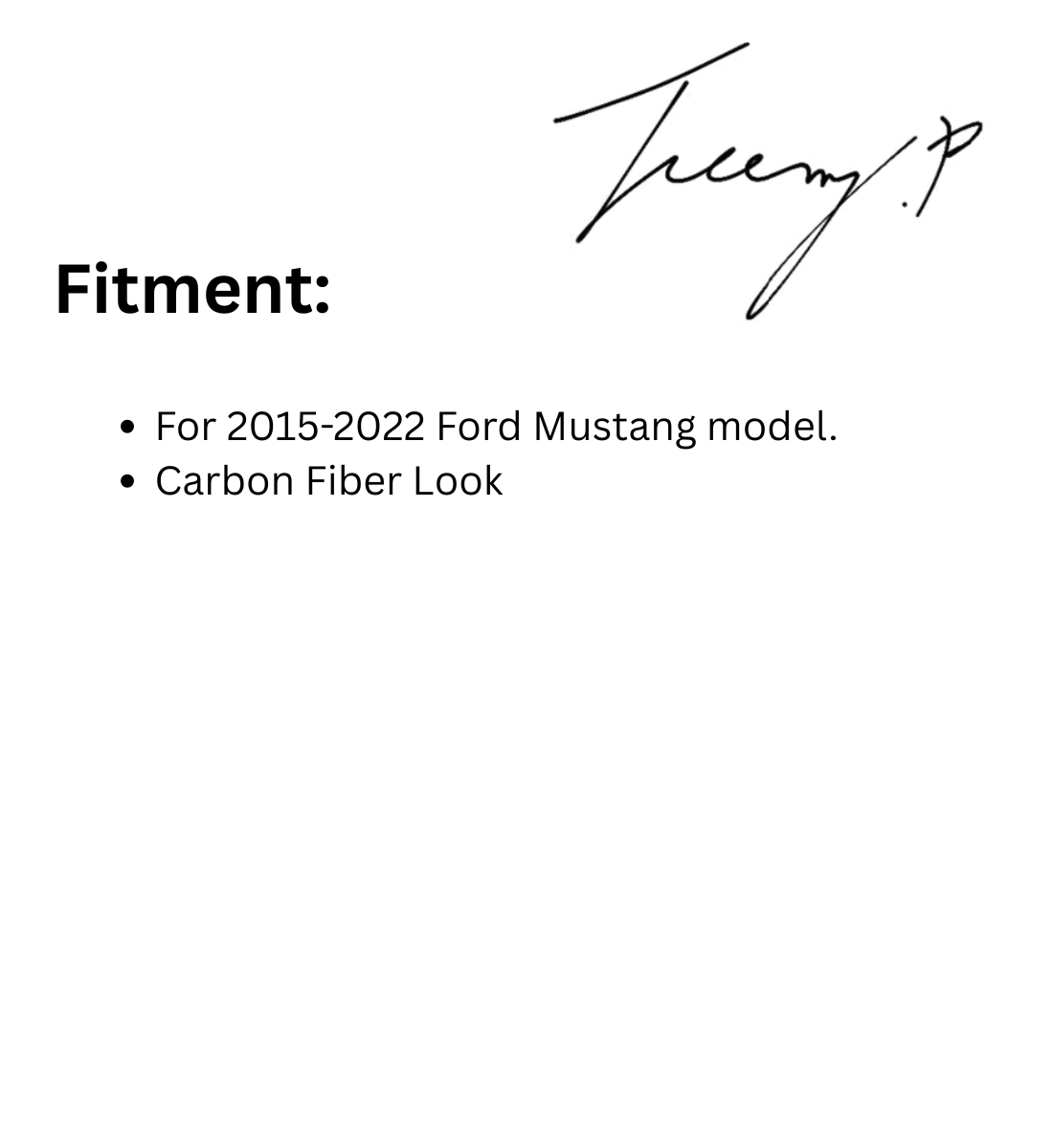 Ford Mustang (2015–2022) GT Style Carbon Look Rear Boot Spoiler Wing Lip 
