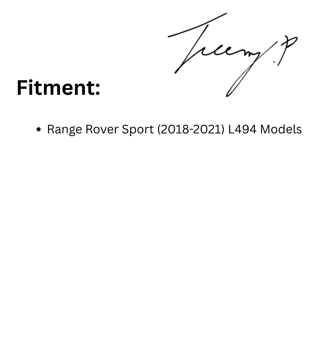 Range Rover Sport L494 (2018–2022) Facelift Gloss Black Rear Roof Spoiler