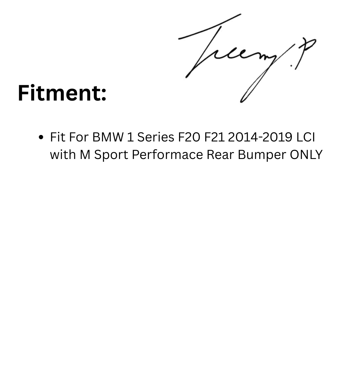 BMW 1 Series M140i F1 Rear Diffuser (2015-2019) Bodykit