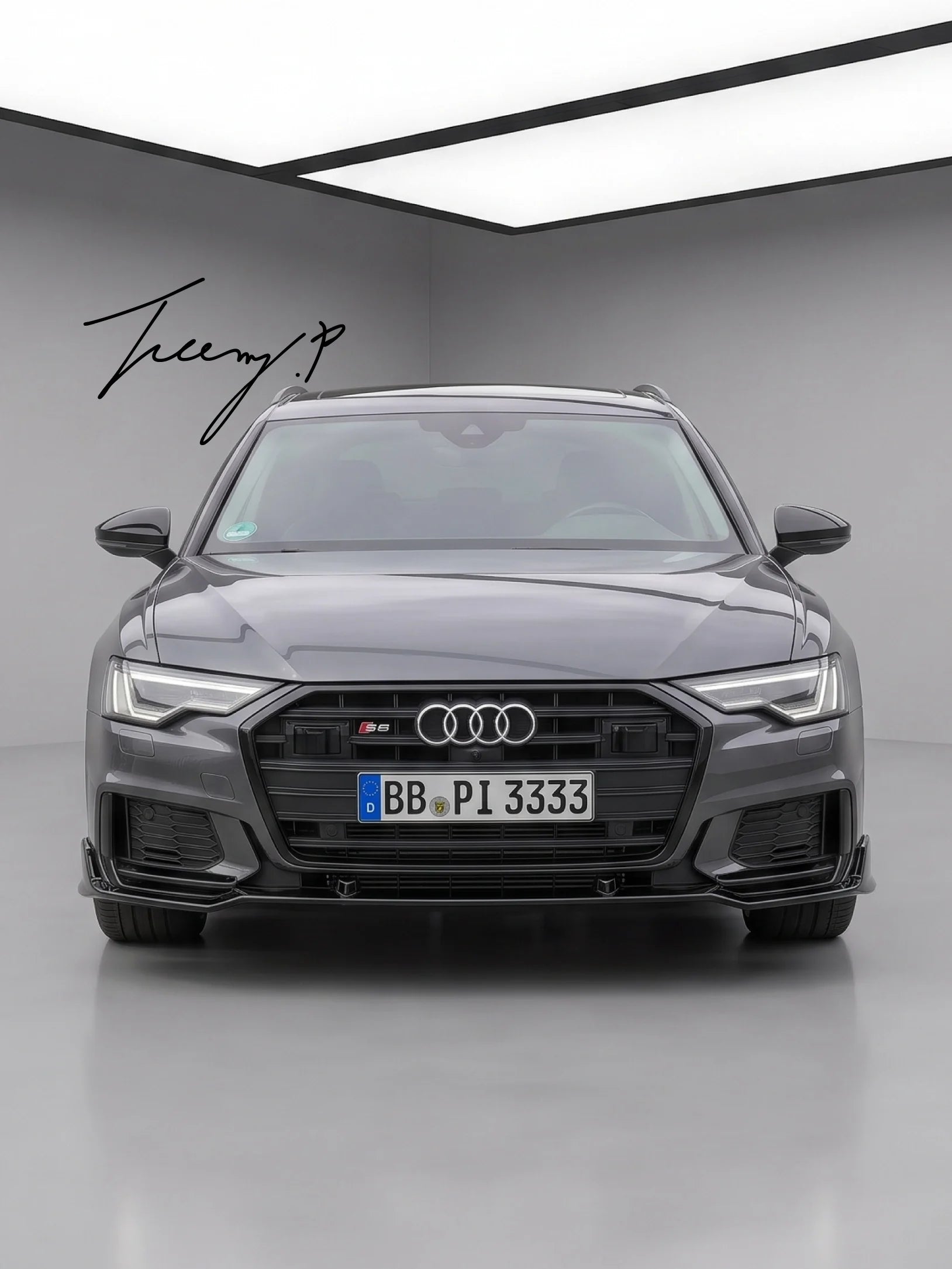 Gloss Black Front Splitter Spoiler Lip for Audi A6 S6 S Line C7 2016-2018