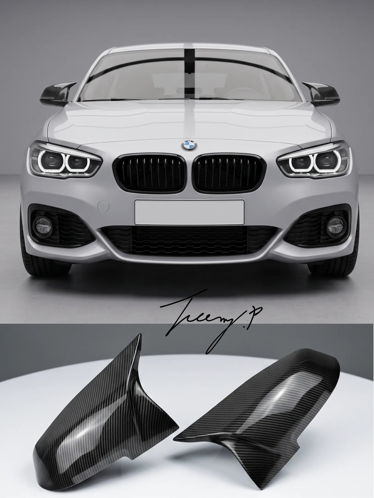 BMW 1 Series F20 F21 2012 – 2019 Carbon Look Mirror Cover Caps