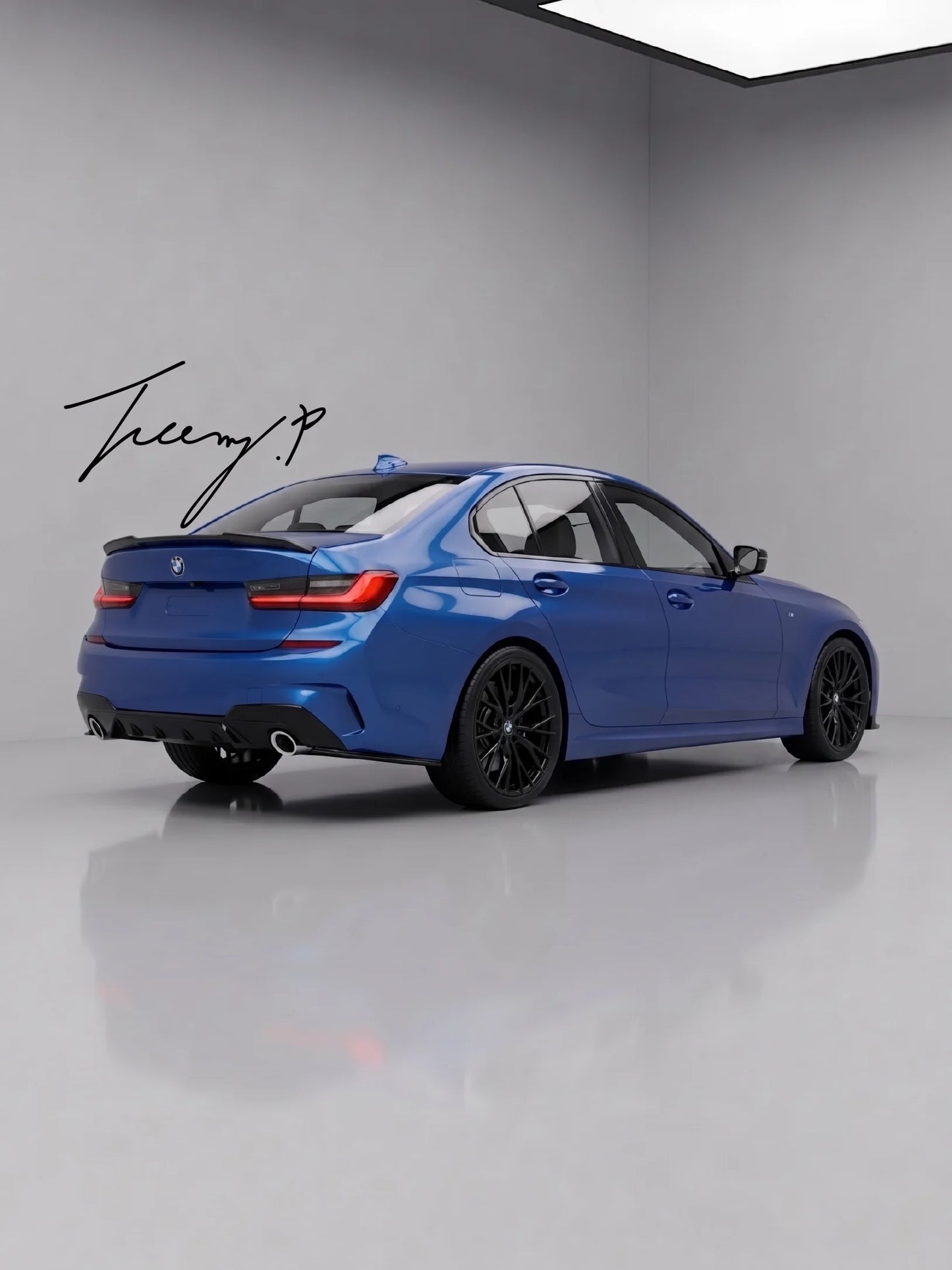 M Performance front splitter, rear diffuser, and body kit installed on a 2019-2022 BMW 3 Series G20 Sedan