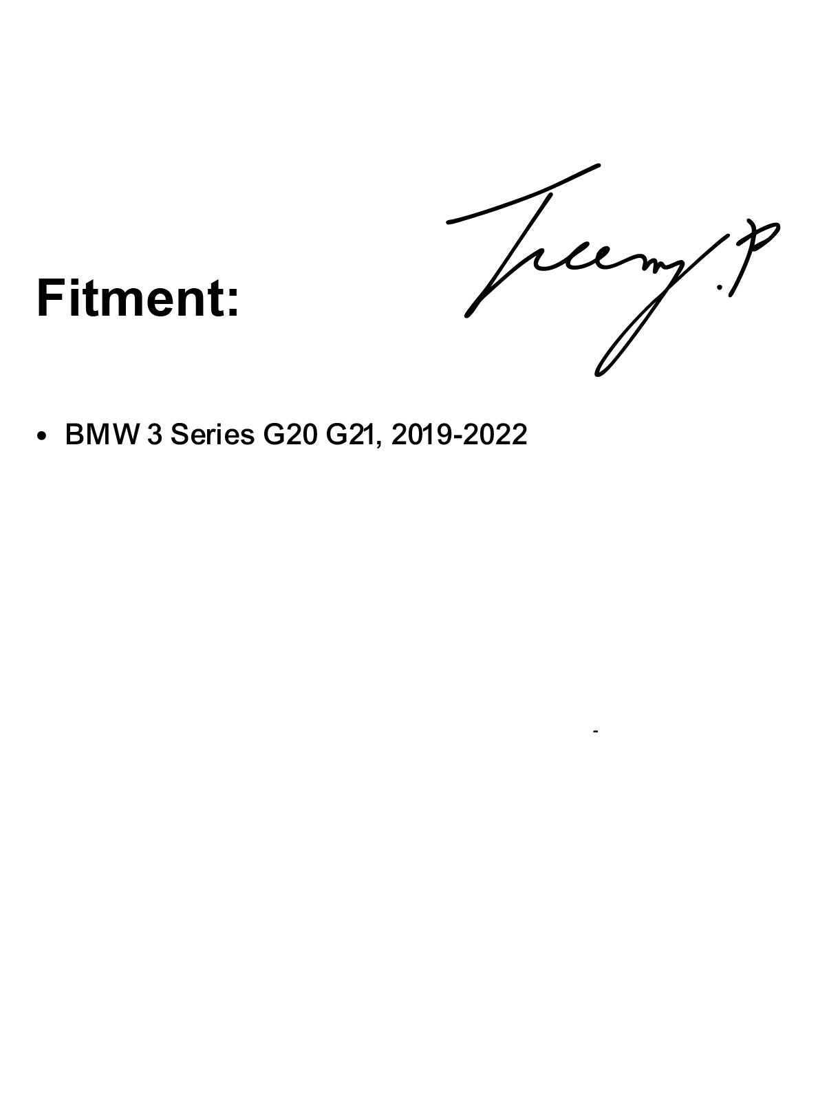 M Performance-style 1-piece real carbon fiber front lip splitter installed on a 2019–2022 BMW 3 Series Pre-LCI G20 Saloon / G21 Touring