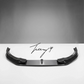 Carbon fiber-look ABS front lip splitter spoiler installed on a 2018-2021 BMW 8 Series M Sport G14 / G15 / G16