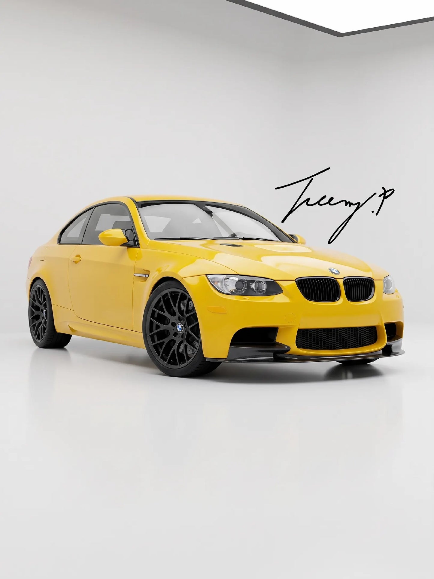 BMW M3 E90 E92 E93 2008–2013 Carbon Look Front Bumper Corner Splitters Body Kit