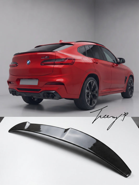 BMW X4 G02 2018+ X4M STYLE M PERFORMANCE REAR TRUNK BOOT SPOILER CARBON FIBRE STYLE