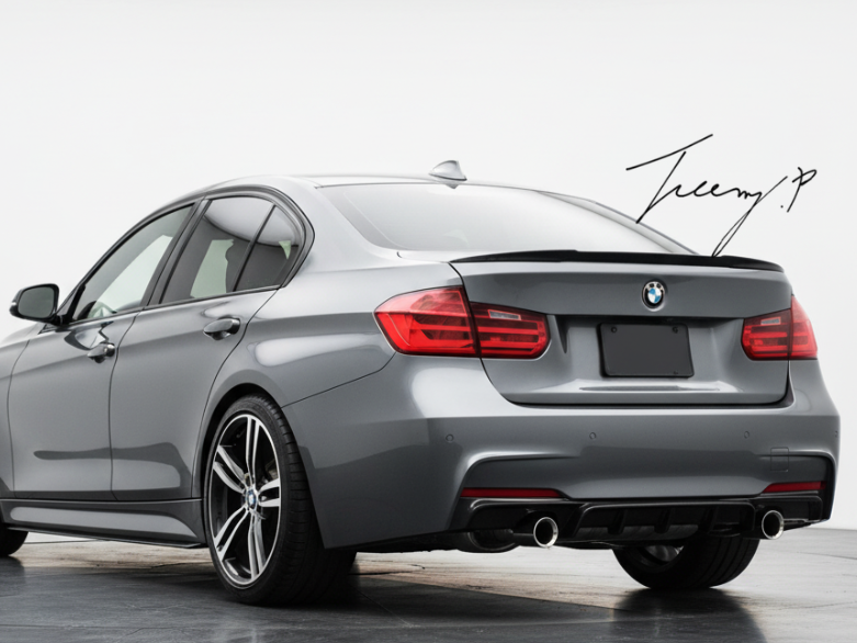BMW 3 Series F30/F35 (2012-2018) Gloss Black Performance Rear Bumper Diffuser