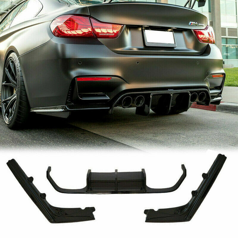 BMW M3 M4 REAR DIFFUSER VALANCE BODYKIT (2013-2018) BLACK – TREEN ...