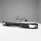 BMW X5 G05 M Sport 2019-2024 carbon look rear bumper diffuser, competitive style aerodynamic upgrade with dual exhaust outlets