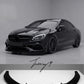 Mercedes CLA Class W117 CLA45 AMG Line 2016-2019 gloss black aerodynamic front bumper lip splitter spoiler valance upgrade