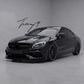 Mercedes CLA Class W117 CLA45 AMG Line 2016-2019 gloss black aerodynamic front bumper lip splitter spoiler valance upgrade