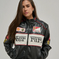 Ferrari Jacket Leather Black Embroidered Racing F1 - Unisex - Outdoor Coat Women & Mens Hoodie