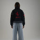 Vintage Ferrari Jacket Black Embroidered Padded - Unisex - Outdoor Coat Women & Mens Hoodie