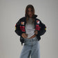 Vintage Ferrari Jacket Black Embroidered Padded - Unisex - Outdoor Coat Women & Mens Hoodie