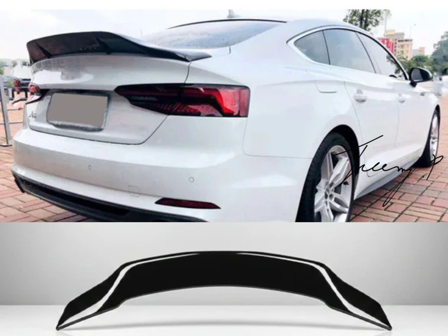 AUDI A5 Sportback (2017+) Gloss Black R Style Rear Spoiler