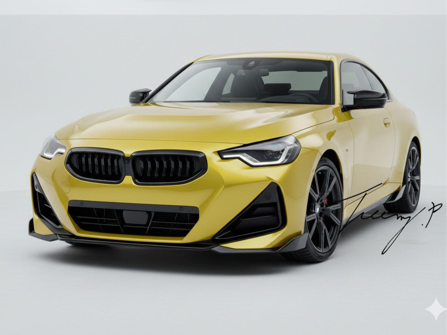 BMW 2 Series G42 Coupe (2022+) MP Style Gloss Black Front Splitter Spoiler Lip