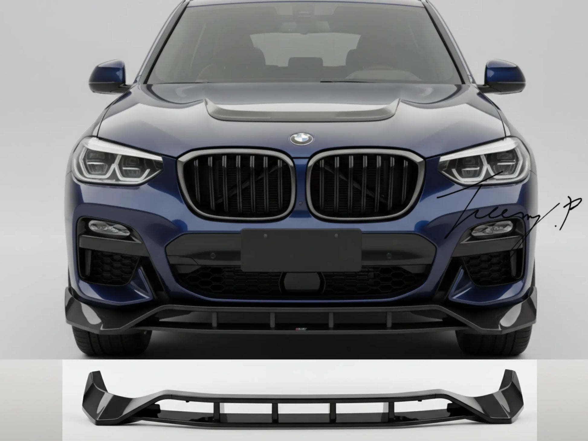 BMW X3 G01 Gloss Black 4 Piece Front Lip Splitter (2018–2021)