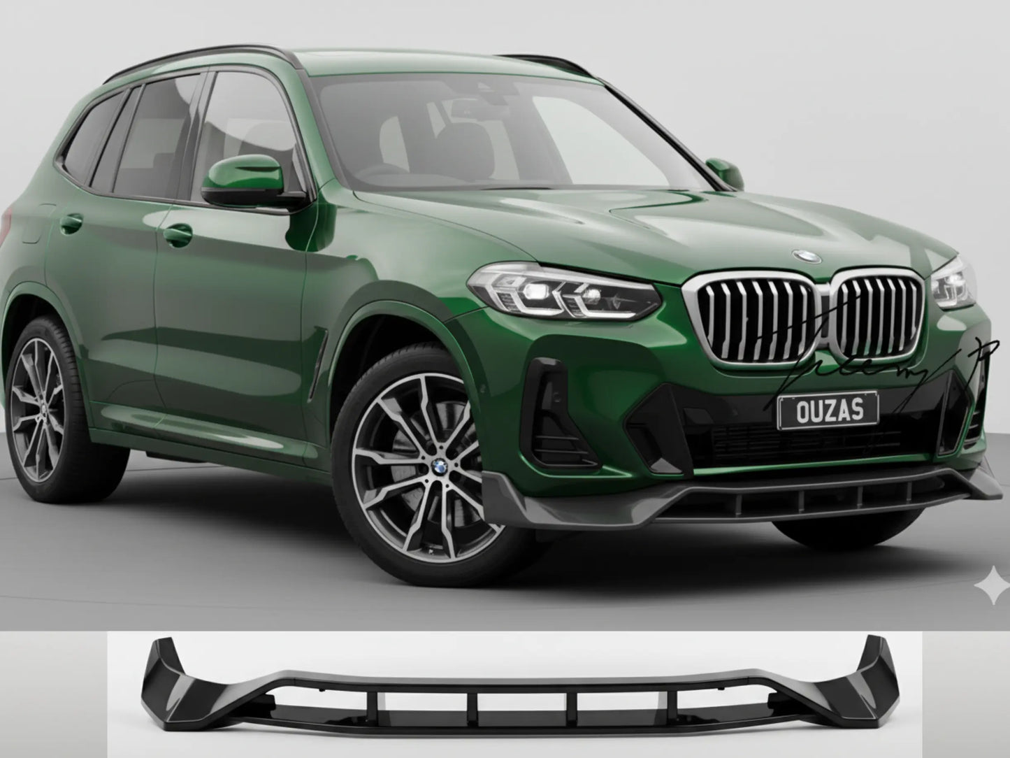 BMW X3 G01 Gloss Black 4 Piece Front Lip Splitter (2022+)