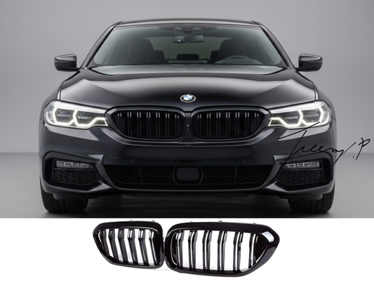 BMW 5 Series G30 (2017–2020) Front Kidney Grille Grill – Gloss Black 