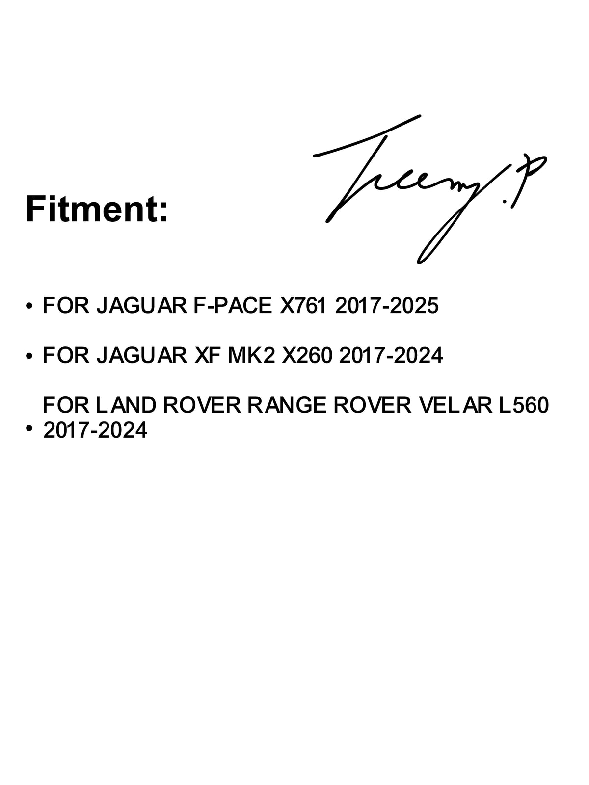 Jaguar F-Pace X761 and XF MK2 X260 2017-2025 OE style side steps running boards pair with anti-slip tread pads and brackets