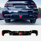 BMW 5 SERIES G30 G31 2017 - 2022 GLOSS BLACK REAR DIFFUSER BODYKIT