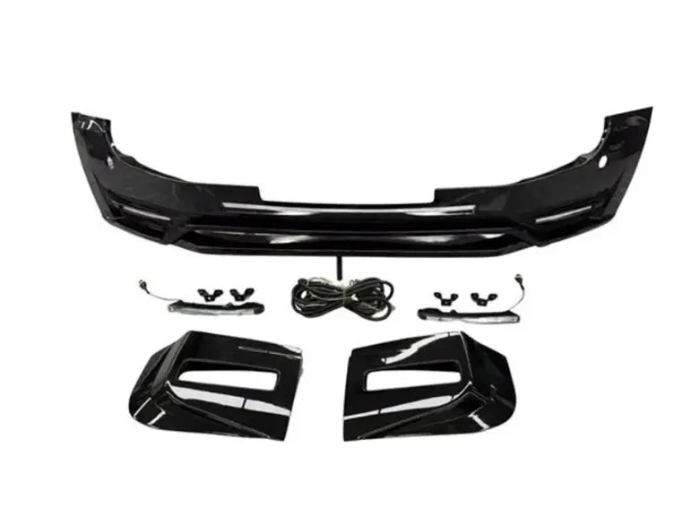 Land Rover Defender L663 90 & 110 2020+ Gloss Black Front Bumper Splitter Lip Spoiler Body Kit
